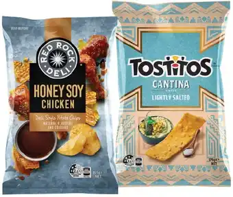 IGA Red Rock Deli Chips, Crackers, Crostini or Tostitos Tortilla Corn Chips 115‑175g Selected Varieties offer