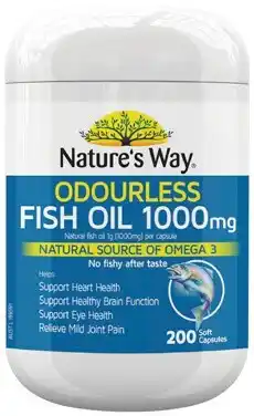 IGA Nature's Way Odourless Fish Oil 1000mg Capsules 200 Pack offer