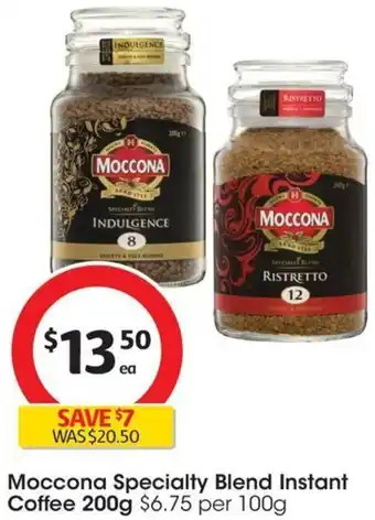 Coles Moccona Specialty Blend Instant Coffee 200g offer