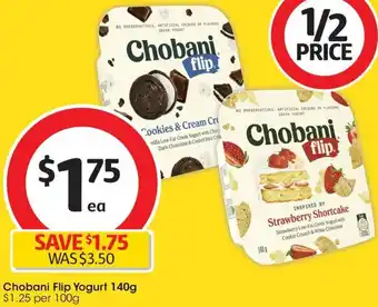 Coles Chobani Flip Yogurt 140g offer