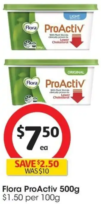Coles Flora ProActiv 500g offer