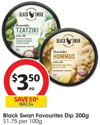 Coles Black Swan Favourites Dip 200g offer