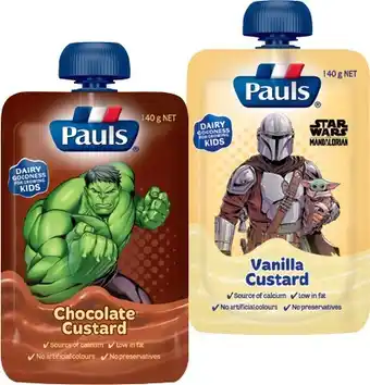IGA Pauls Vanilla or Chocolate Custard 140g offer