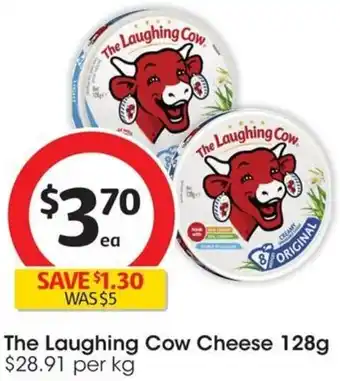 Coles The Laughing Cow Cheese 128g offer