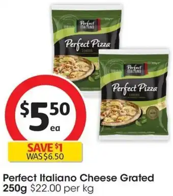 Coles Perfect Italiano Cheese Grated 250g offer