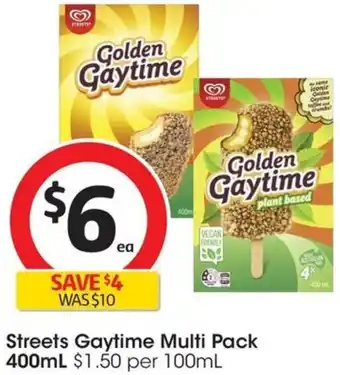 Coles Streets Gaytime Multi Pack 400mL offer