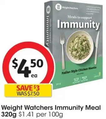 Coles Weight Watchers Immunity Meal 320g offer
