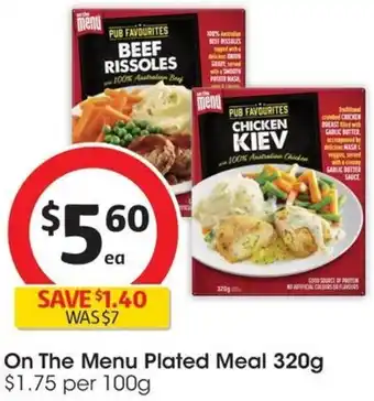 Coles On The Menu Plated Meal 320g offer