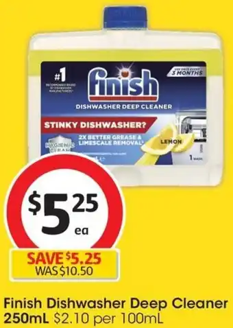 Coles Finish Dishwasher Deep Cleaner 250mL offer