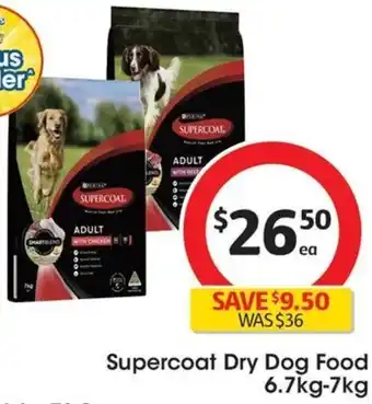 Coles Supercoat Dry Dog Food 6.7kg-7kg offer
