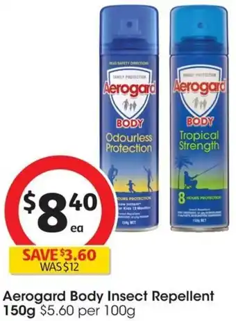 Coles Aerogard Body Insect Repellent 150g offer