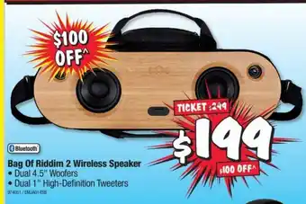 JB Hi-Fi Marley Bag of Riddim 2 Wireless Speaker offer