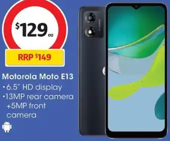 Coles Motorola Moto E13 offer