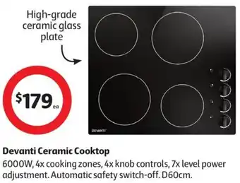 Coles Devanti Ceramic Cooktop offer
