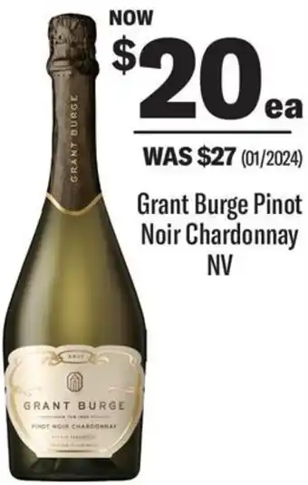 Coles Grant Burge Pinot Noir Chardonnay NV offer