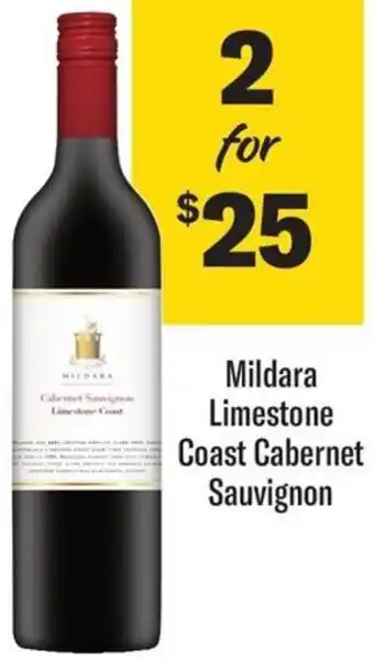 Coles Mildara Limestone Coast Cabernet Sauvignon offer