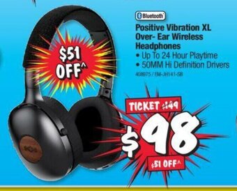JB Hi-Fi Marley Positive Vibration XL Over-Ear Wireless Headphones offer