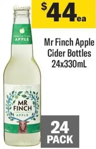 Coles Mr Finch Apple Cider Bottles 24x330mL offer