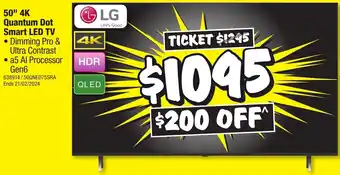 JB Hi-Fi 50" 4K Quantum Dot Smart LED TV offer