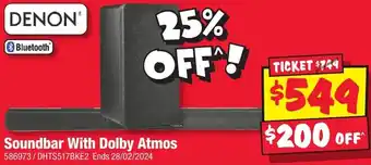 JB Hi-Fi Soundbar With Dolby Atmos offer