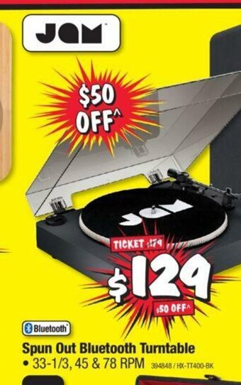 JB Hi-Fi Spun Out Bluetooth Turntable offer