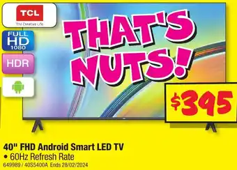 JB Hi-Fi 40" FHD Android Smart LED TV offer