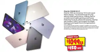 JB Hi-Fi iPad Air 256GB Wi-Fi offer