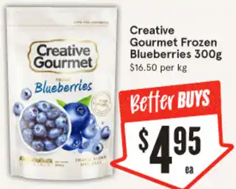 IGA Creative Gourmet Frozen Blueberries 300g offer