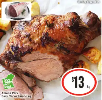 IGA Amelia Park Easy Carve Lamb Leg offer