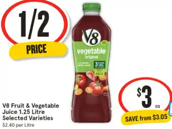 IGA V8 Fruit & Vegetable Juice 1.25 Litre offer