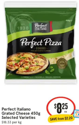 IGA Perfect Italiano Grated Cheese 450g offer