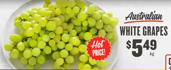 IGA Australian WHITE GRAPES offer