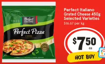 IGA Perfect Italiano Grated Cheese 450g offer