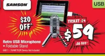 JB Hi-Fi Samson Retro USB Microphone offer