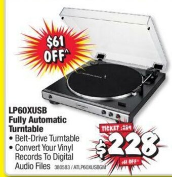 JB Hi-Fi LP60XUSB Fully Automatic Turntable offer