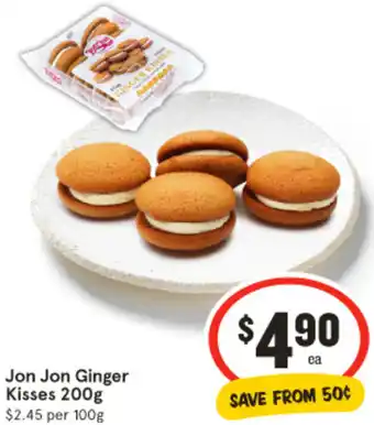 IGA Jon Jon Ginger Kisses 200g offer