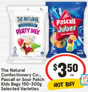 IGA The Natural Confectionery Co., Pascall or Sour Patch Kids Bags 150-300g offer