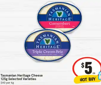 IGA Tasmanian Heritage Cheese 125g offer