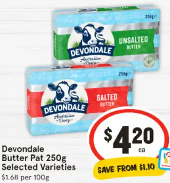 IGA Devondale Butter Pat 250g offer