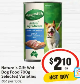 IGA Nature's Gift Wet Dog Food 700g offer