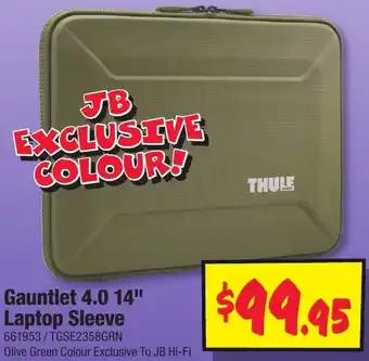 JB Hi-Fi Gauntlet 4.0 14" Laptop Sleeve offer