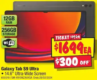 JB Hi-Fi Galaxy Tab S9 Ultra offer