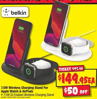 JB Hi-Fi 7.5W Wireless Charging Stand For Apple Watch & AirPods offer
