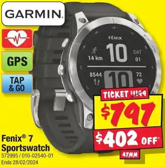 JB Hi-Fi Fenix 7 Sportswatch offer