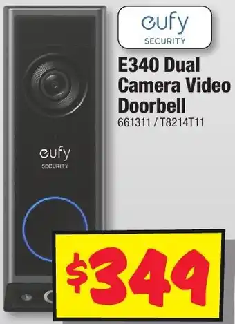 JB Hi-Fi E340 Dual Camera Video Doorbell offer