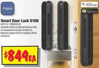 JB Hi-Fi Smart Door Lock D100 offer