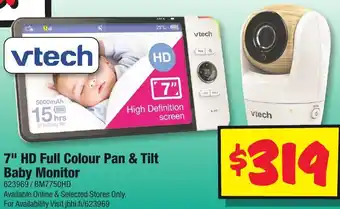 JB Hi-Fi 7" HD Full Colour Pan & Tilt Baby Monitor offer
