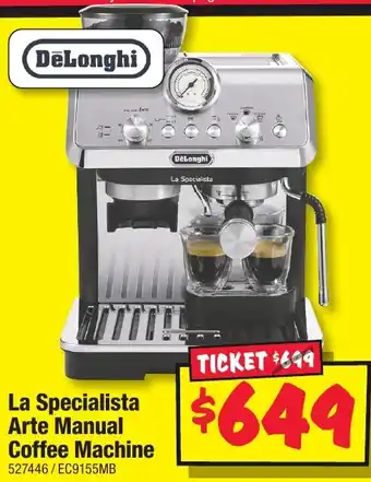 JB Hi-Fi La Specialista Arte Manual Coffee Machine offer