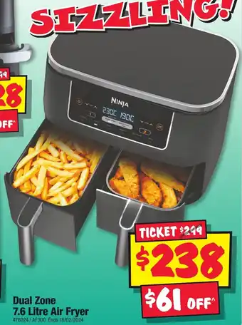 JB Hi-Fi Dual Zone 7.6 Litre Air Fryer offer