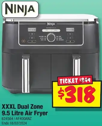 JB Hi-Fi XXXL Dual Zone 9.5 Litre Air Fryer offer